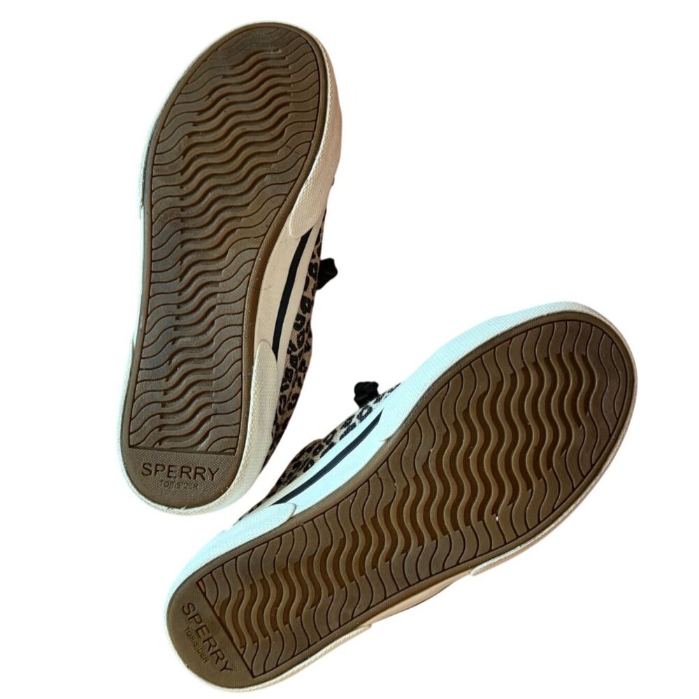 Sperry Pier Wave LTT Womens Canvas Sneakers-Leopard Print-7-GUC - Picture 4 of 7